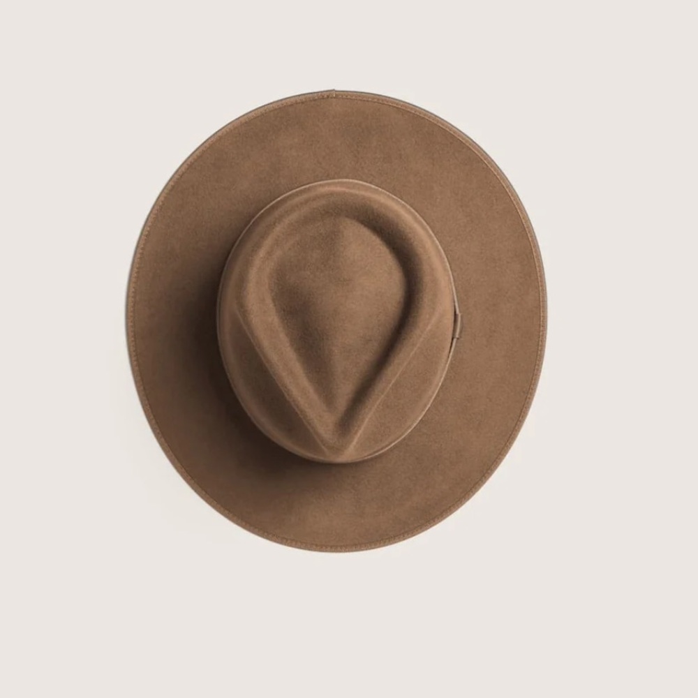 Will + Bear Calloway Tan | Australian Wool Wide Brim Fedora - Picture 2 of 10
